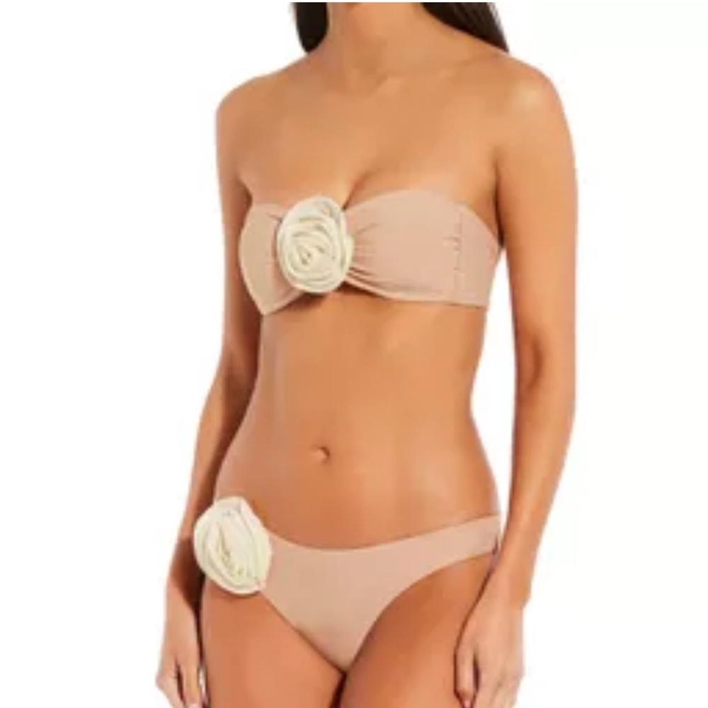 Gianni Bini Tan and Cream Bikini Set